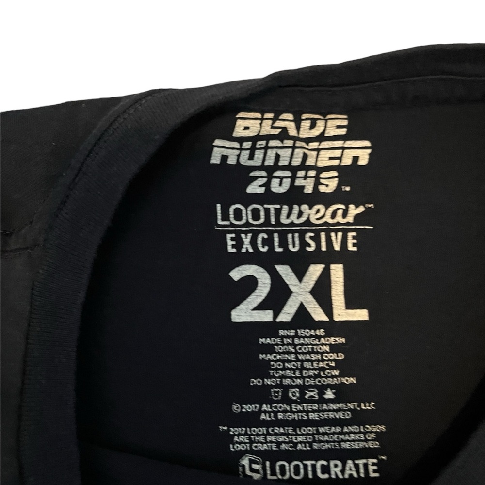 LOOT CRATE EXCLUSIVE WALLACE CORPORATION BLADE RUNNER 2049 SHIRT SZ 2XL DK BLUE - Picture 3 of 3